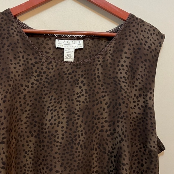 Vintage Maxi Maggie McNaughton 90s Snake Print Dress Plus size 3X - Picture 8 of 11